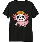 Axolotl in Sugar Skull Makeup Premium Tri-Blend T-Shirt