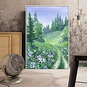 Floating Framed Canvas Wall Art for Living Room, Bedroom Forest Canvas Prints for Home Decoration Ready to Hang - 16x24 inches