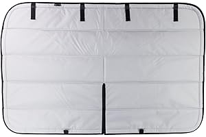 VanEssential Insulated Blackout Sliding Door Window Cover Designed for Ford Transit Van Year 2015 to Current with NO Plastic Trim - Cool Gray