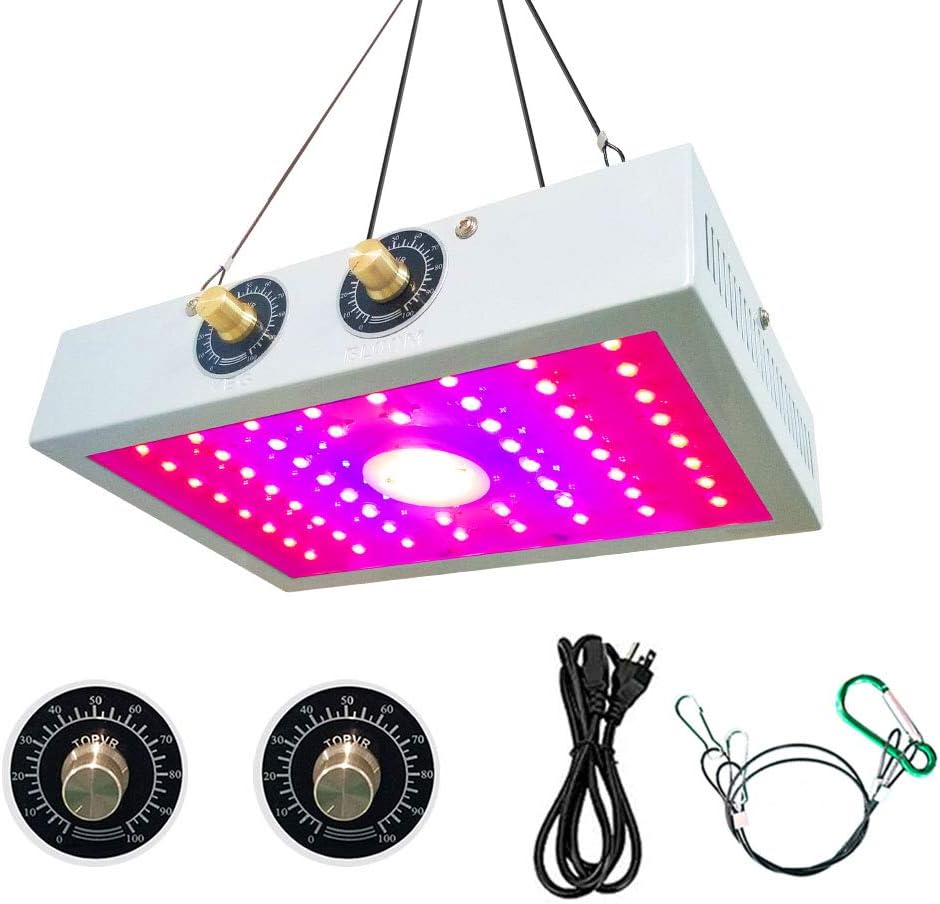 2019 New COB 1200W LED Grow Light Fixture Full Spectrum Plant Growing Lamps with UV IR for Indoor Plants Veg and Bloom Lighting and Indoor Plants Basement Planting