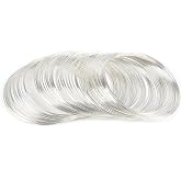 100 Loop Silver Memory Wire for Jewelry Making | Beading Wire, Bracelet Wires, DIY Crafts, Rings, Necklaces