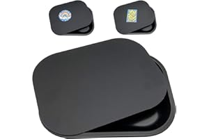 LOSTABA Rolling Tray with Magnetic Lid, Metal Tray with Cover, Comes with Sticker (7'x5')