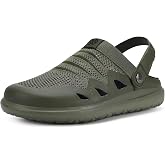 Eagsouni Mens Womens Arch Support Garden Clogs | Removable Insole,Waterproof Garden Shoes,Breathable Mesh Clogs,Slip On Sandals,Unisex Summer Clogs,Adjustable Heel Strap