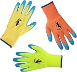 Donfri 3 Pairs Kids Gardening Gloves Size 6 Age 9-12 Natural Latex Waterproof view 8