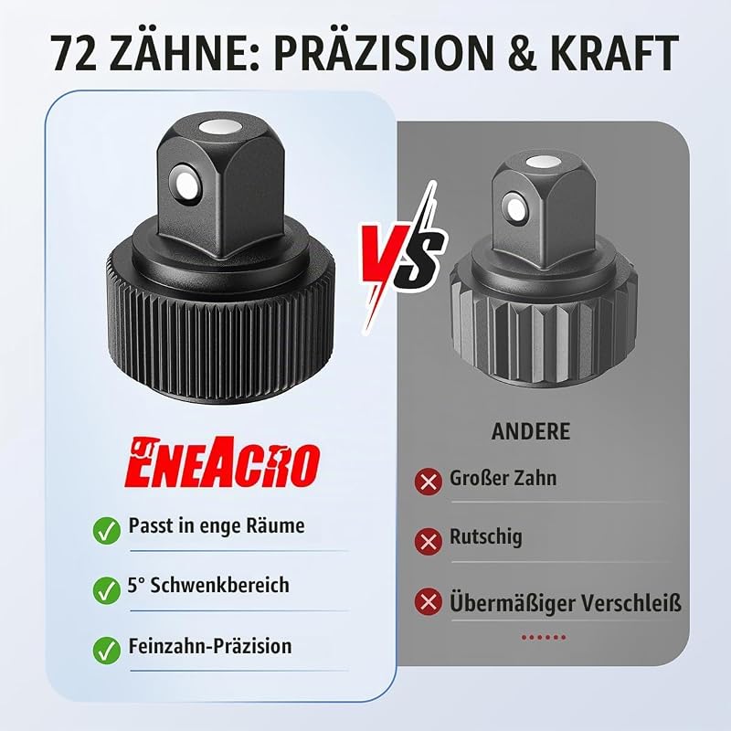 Steckschlüsselsatz 46-teilig Ratschenkasten, Werkzeugkoffer mit 1/4" Umschaltknarre, Stecknüsse，Verlängerungen, Bits, Chrom-Vanadium-Stahl, inkl. Koffer