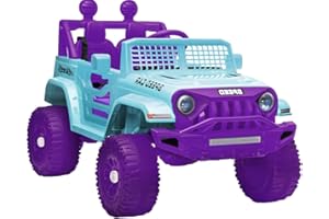 BKIRNP 12V Ride On Car, Electric Car for Kids, 12V Ride on Toys, Kids Cars with 3 Speeds Adjustable w/Bluetooth, Parent Remote Control, Spring Suspension, AUX Port-Violet