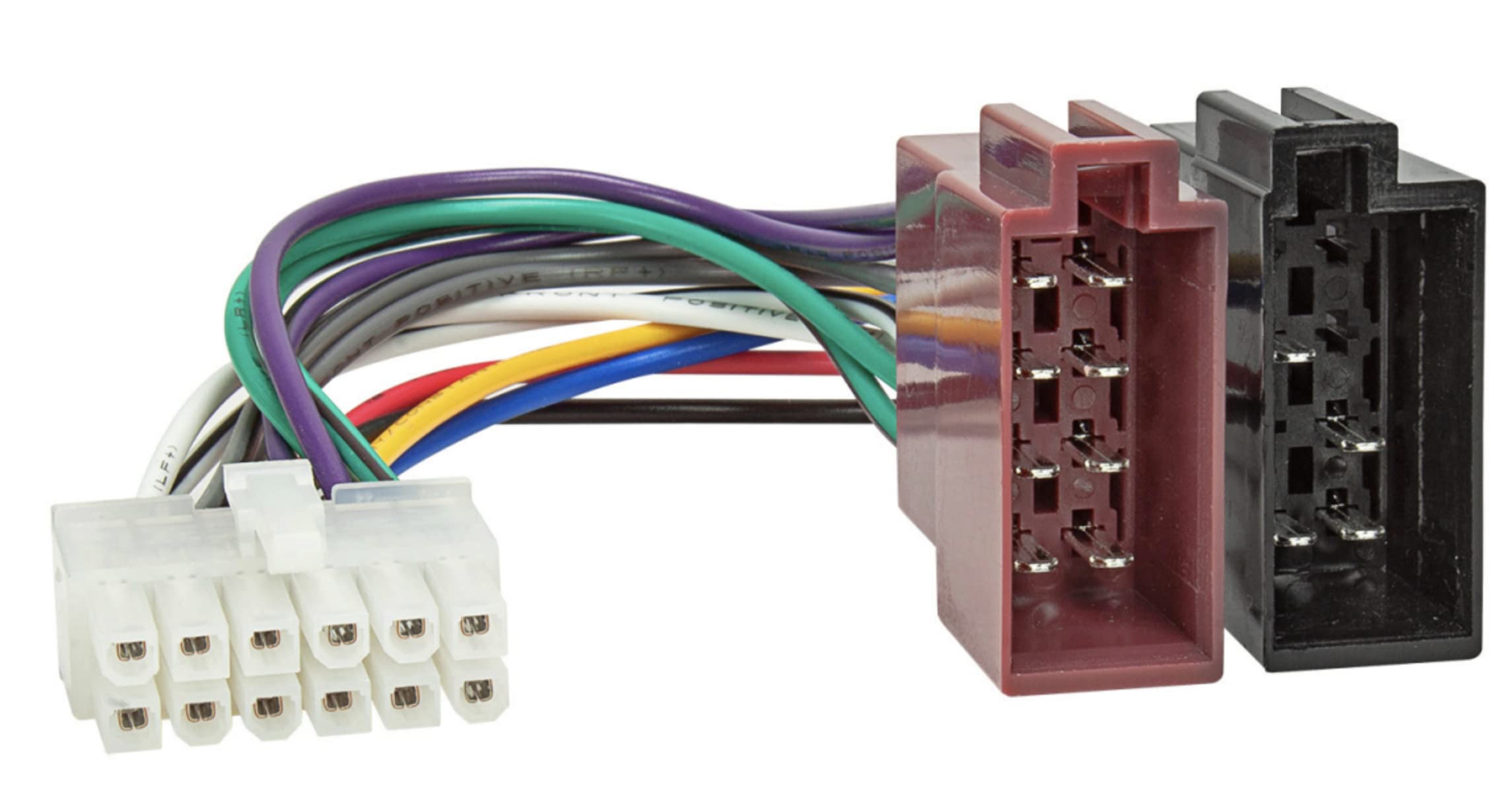 Sound-way - Car stereo ISO Radio Adapter Wiring Harness Connector Lead Loom Cable Plug Adaptor compatible with 12 Pin Pioneer DEH/AEG/Takara/Tokai AUDIOVOX/AEG/CLATRON/DUAL & chinese radios