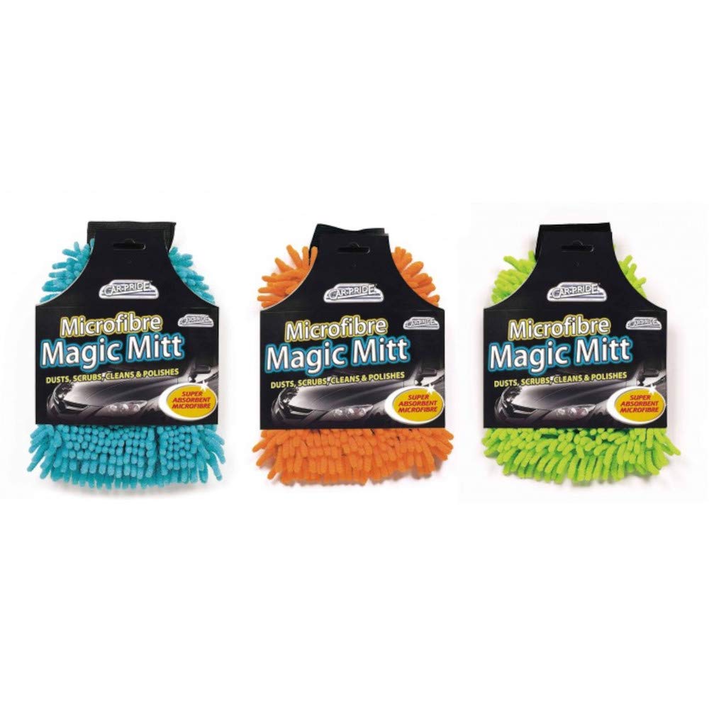 Car Pride Microfibre Magic Mitt - Dusts, Scrubs, Cleans and Polishes