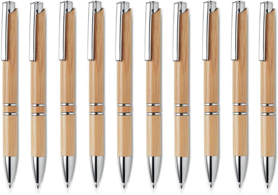 noTrash2003 Premium Ballpoint Pen Sets in Various Quantities, Made of High-Quality Bamboo Wood
