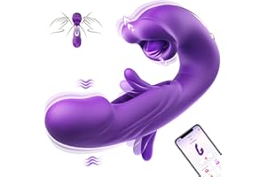 Koxten Thrusting Dildo Vibrators Dildos - G Spot Vibrator Women Sex Toy with 7 Flapping & Vibrating & Licking Modes Tongue To