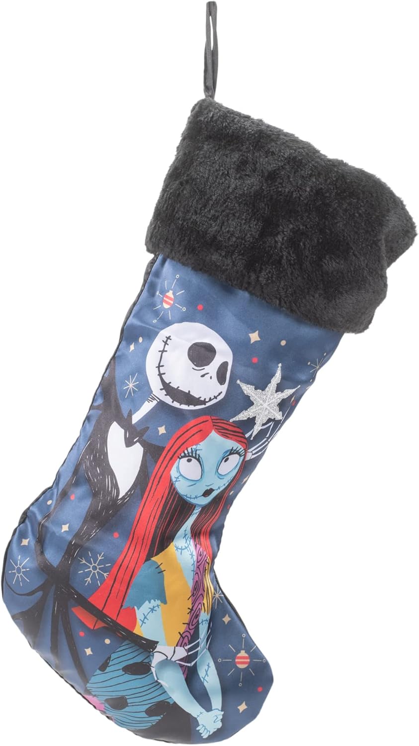 Stockings & Holders - Kurt S. Adler Disney The Nightmare Before Christmas Jack & Sally Stocking with Cuff