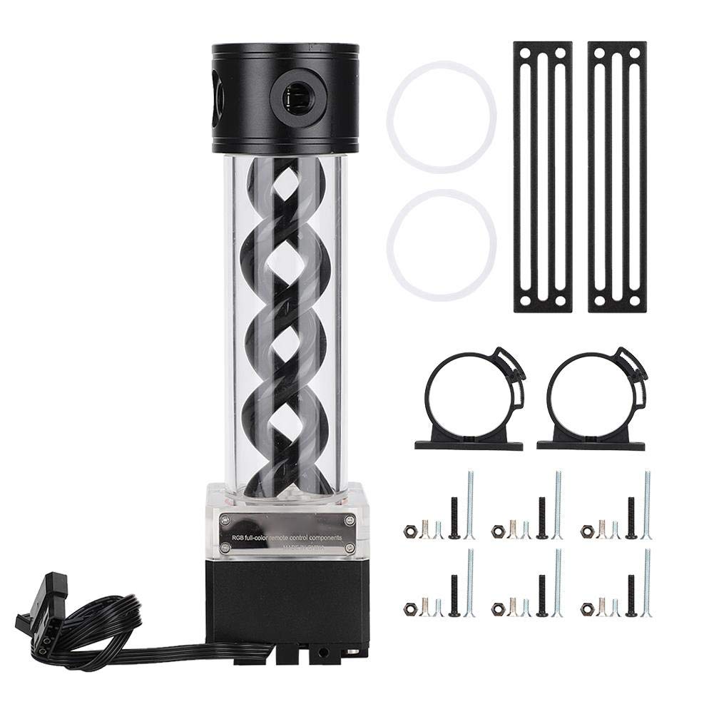 ASHATA Water Cooling Pump, Water Pump Tank Aluminum Anode 4 Meters Head Computer Accessories PUB-FS6MB-24, for Computer Water Cooling Accessories (Black)