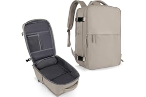 coowoz Travel Laptop Backpack For Women Men Airline Approved,Carry On Backpack,Large Hiking Backpack Waterproof Outdoor Sports Rucksack Casual Daypack Fit 15.6 Inch College Backpack (Brown)