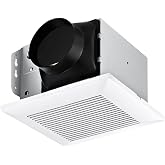 JOEAONZ Bathroom Exhaust Fan 110 CFM 1.0 Sones Ultra-Quiet with Metal Housing, Ceiling Mount Ventilation Fan Large Air-flow Capacity, Energy-Saving Household Bath Vent Extractor, White Plastic Grille