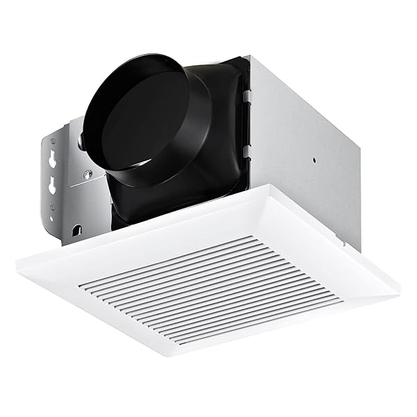 JOEAONZ BATHROOM EXHAUST FAN 110 CFM VERY QUIET WITH MATEL HOUSING, CEILING MOUNT VENTILATION FAN LARGE AIR-FLOW CAPACITY, ENERGY-SAVING HOUSEHOLD BATH VENT EXTRACTOR, WHITE PLASTIC GRILLE