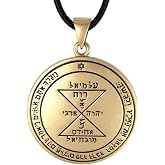 Moonlight Mysteries Bronze Third Pentacle of Venus Pendant Love Talisman | King Solomon necklace design, attract love talisman, 1.25" solid bronze pendant, 24" black cord, esoteric jewelry