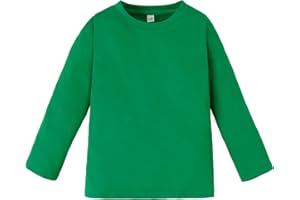 Magic Park 6M-14Y Baby Short Long Sleeve Tee Tops Toddler T-Shirt Kids Solid Color Shirts Boys Girls Casual Blouse