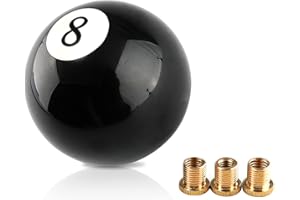 WENJTP Universal Fit for Manual Car Acrylic Gear Shift Knob 8 Ball Billiard Black Round Shift Knob