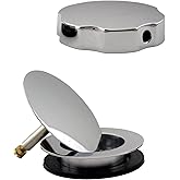 Westbrass A50T-26 Standard 1-1/2" Replacement Trim for Cable Drive Bath Drain Waste & Overflow Assemblies, Polished Chrome