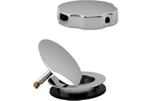 Westbrass A50TE-26 Standard 1-1/2" Replacement Trim for Cable Drive Bath Drain Waste & Overflow Assemblies, Polished Chrome