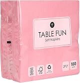 Talking Tables Table Fun Soft Pink Napkins 100 x 33cm 2ply Recyclable EU view 1