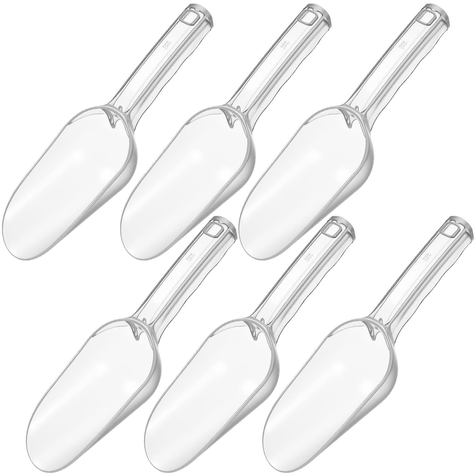 Photo 1 of Maxdot 6 Pcs Clear Plastic Acrylic Kitchen Scoops Acrylic Serving Scoops for Candy Buffet Weddings Desserts Ice Cream Protein Powders Coffee Tea(Small)