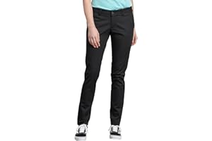Dickies Womens Mid-Rise, Skinny Stretch Twill Pant