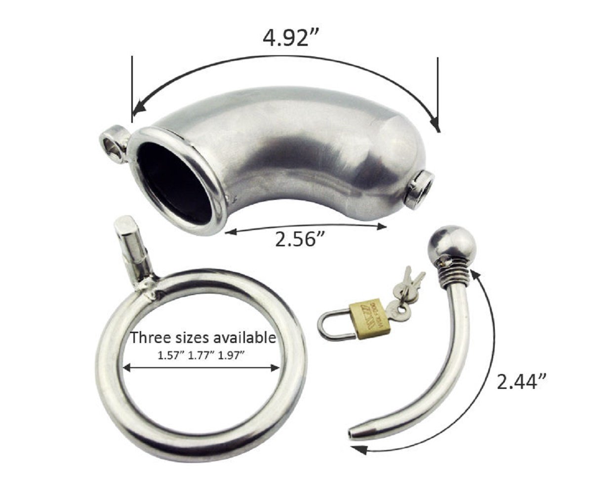 Stainless Steel Female Metal Chastity Belt Lock, Catheter Device main image 1
