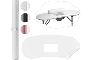 Wilfniee (MAT ONLY) Clear Nail Desk Protector Mat - Soft Clear PVC Manicure Table Cover Protector for Nail Tech Salon Home(35.4 x 14.6 inch, Clear)