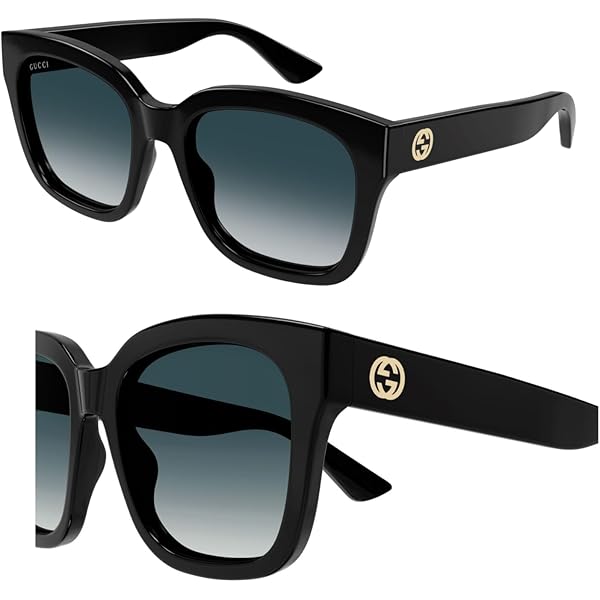 Gucci GG0418S 001 54M Black/Grey Gradient Square Sunglasses For