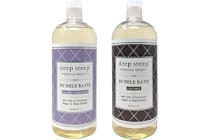 Deep Steep Classic Bubble Bath Lathering Lavender Chamomile and Coconut Variety Bundle Pack of 2, 33.8 Ounce (Pack of 2)