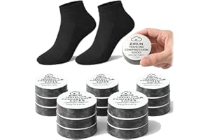EIRUN Disposable Socks for Men & Women (15 Pairs), Ankle Travel Socks, Individually Wrapped Cotton-Blend Backup Socks for Gue