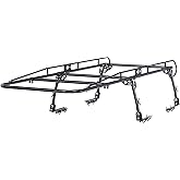 ALMULOO Adjustabl Truck Ladder Rack 60" W x 138" L x 34" H Universal Truck | Pickup Bed Contractor Rack Heavy Duty Steel Lumber Utility Kayak Rack 1000lbs