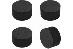 MECCANIXITY Single Sided Speaker Isolation Pads, 35mmx20mm Round Black Non Slip EVA Acoustic Foam Pads Feet Anti-Vibration Ba