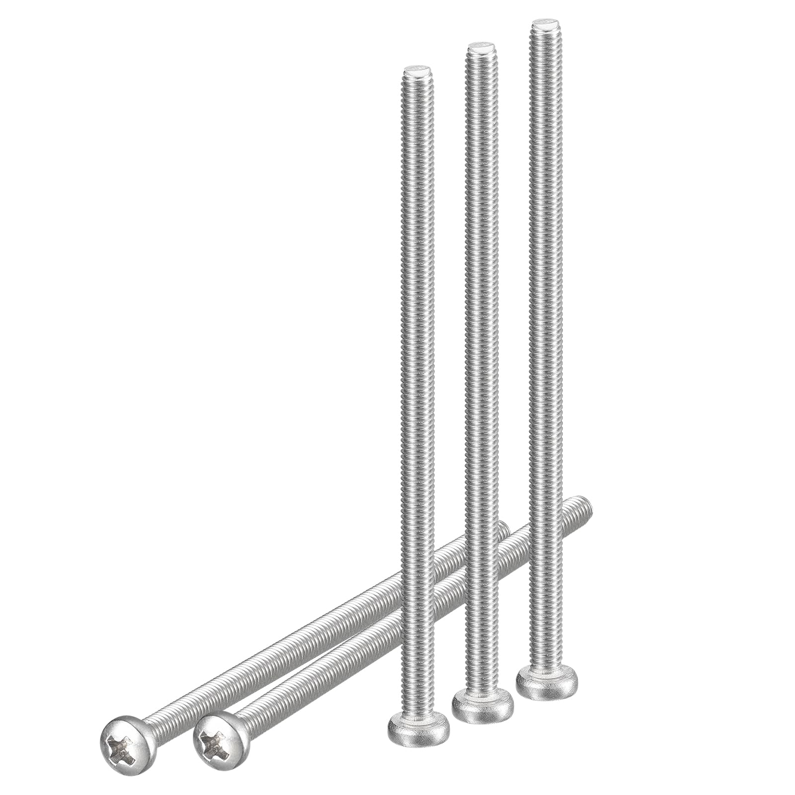 DTGN M3x60mm Pan Head Machine Screws, 60Pcs 304 Stainless Steel, Phillips Drive, Metric Coarse Full Thread, Bright Finish, Screws Bolts Kit