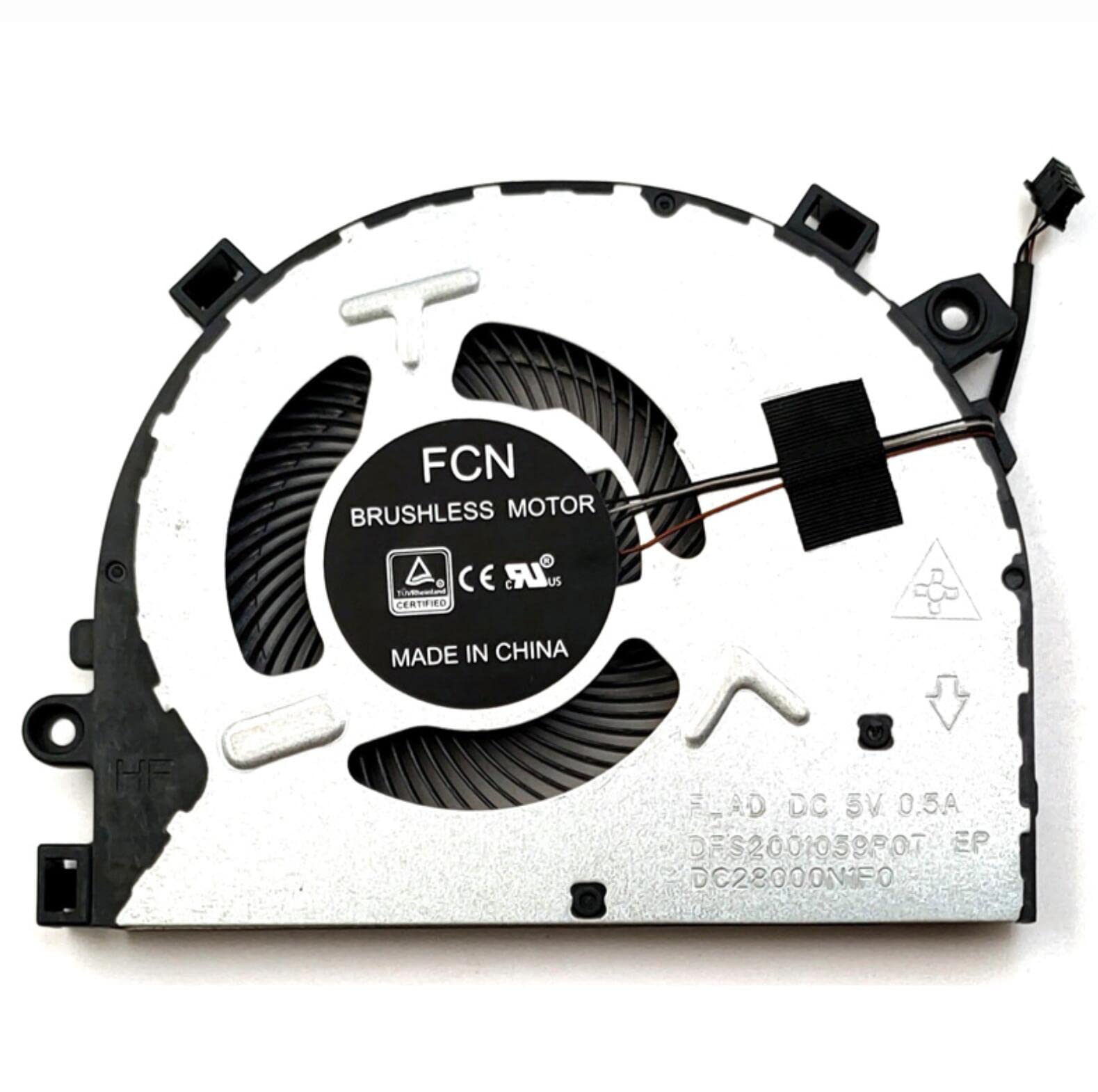 Fleshy Leaf CPU Cooling Fan Replacement for Lenovo IdeaPad S340-14IIL S340-14IWL S340-14API 81N7 81NB 14-inch Series 5F10S13880 DFS2001059P0T FLAD