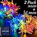 GIGALUMI 2 Pack Solar Strings Lights, 20 Feet 30 LED Dragonfly Solar Fairy Lights, Garden Lights for Outdoor, Home, Lawn, Wedding, Patio, Party and Holiday Decorations- Multi Color