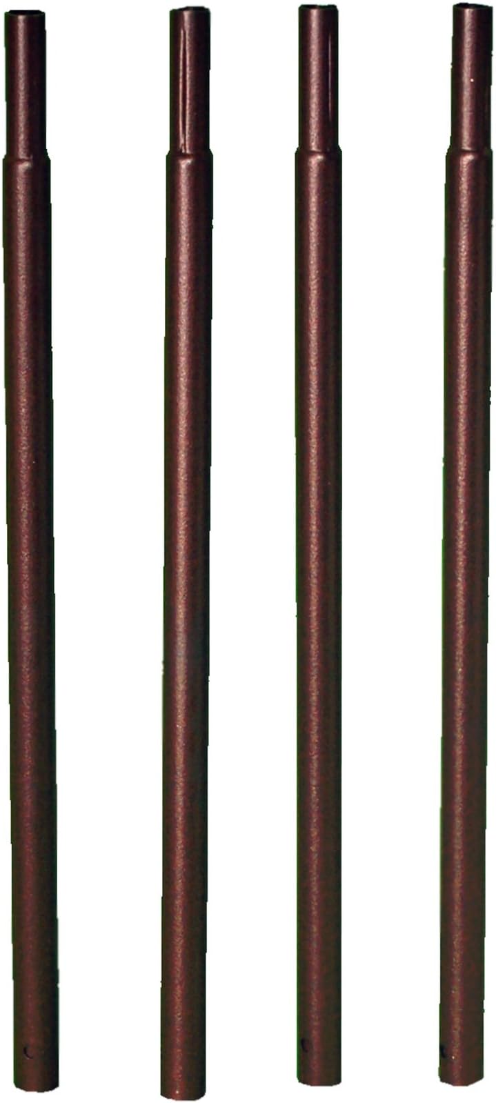 Louis Mill 3326 Pack of 4 Antique Driving Metal Iron Round Tubes 2 x 2 x 45 cm