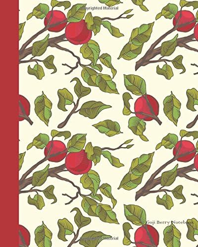 Goji Berry Notebook: Large 8 x 10 inches 120 pages Cream Paper Blank Graph Notebook / Planner / Bullet Journal / Sketchbook / Doodling Pad / Lettering / Calligraphy Note