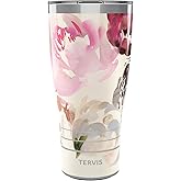 Tervis Traveler Kelly Ventura Floral Collection Triple Walled Insulated Tumbler Travel Cup Keeps Drinks Cold & Hot, 30oz, Posy