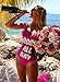 Dixperfect Womens Sexy One-Piece Swimsuit Letter Printed Bodysuit High Cut Legs Backless (M, P1)