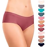 Alyce Ives Intimates Seamless Bikini Underwear for Women, 12 Pack No Show Panties, Laser Cut, Invisible under Yoga Pants
