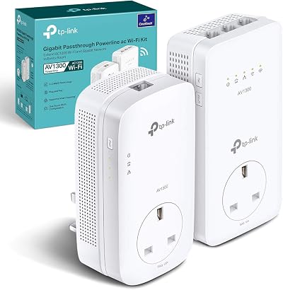 TP-Link TL-WPA8631P KIT AV1300 Gigabit Passthrough Powerline WiFi Extender 2