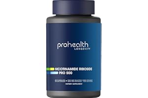 ProHealth Nicotinamide Riboside Pro 500. Patented NR Niagen 500mg Plus 250mg TMG. NAD Supplement Boosts NAD. NR Supplement Proven in 300 Studies. 30 Servings