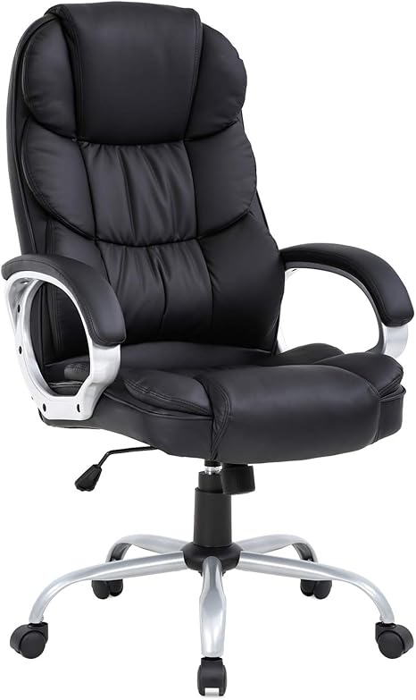 Home Office Chair Ergonomic Desk Chair Computer Chair With Lumbar Support Arms Headrest Adjustable High Back Executive Chair Rolling Swivel Pu Leather Task Chair For Adults Girls Women Black Amazon Ca Office Products