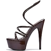Cape Robbin Women's Platform Stiletto Heels - Strappy Sandals with Round Toe (Lili)