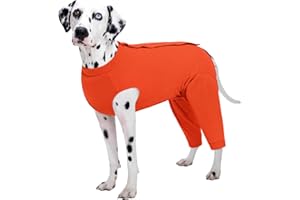 Kuoser Dog Recovery Suit for Rear Legs, Dog Surgical Suit with Pants Cover to Prevent Licking Wounds, Dog Onesie for Surgery 
