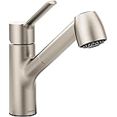 Moen Method Spot Resist Stainless Steel One-Handle Pullout Kitchen Faucet with High Spray Pressure, Kitchen Sink Faucets with Pull Out Sprayer, 7585SRS