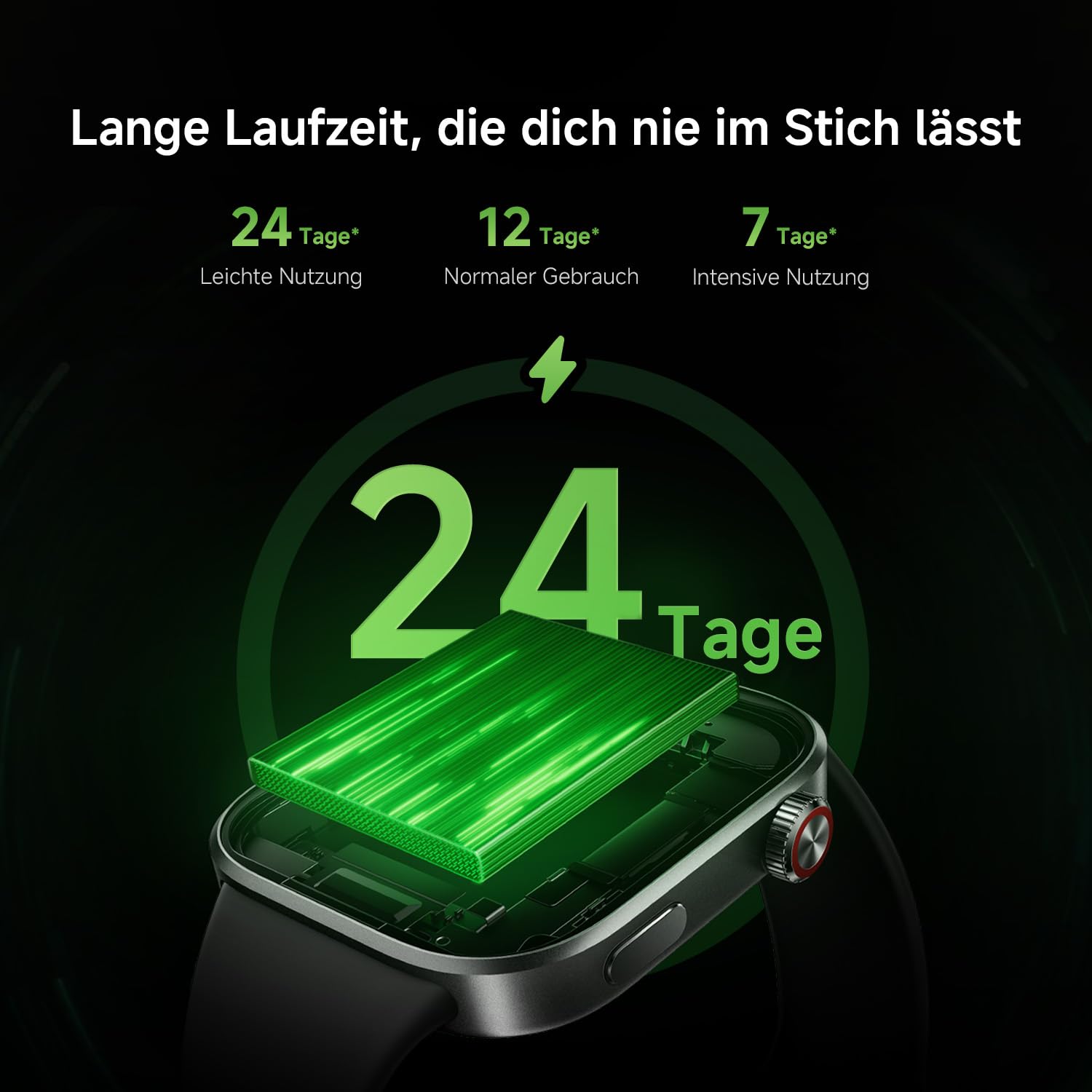XIAOMI Redmi Watch 6 NFC, Smartwatch Damen, 24 Tage Akku, Schwarz 3