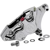 Performance Machine Four-Piston Differential-Bore Front Calipers (Left) (Chrome) Compatible with 88-99 Harley FLSTC